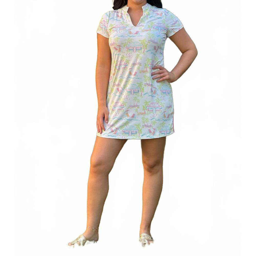 NEW MARY SQUARE montauk mini dress in cabana paradise